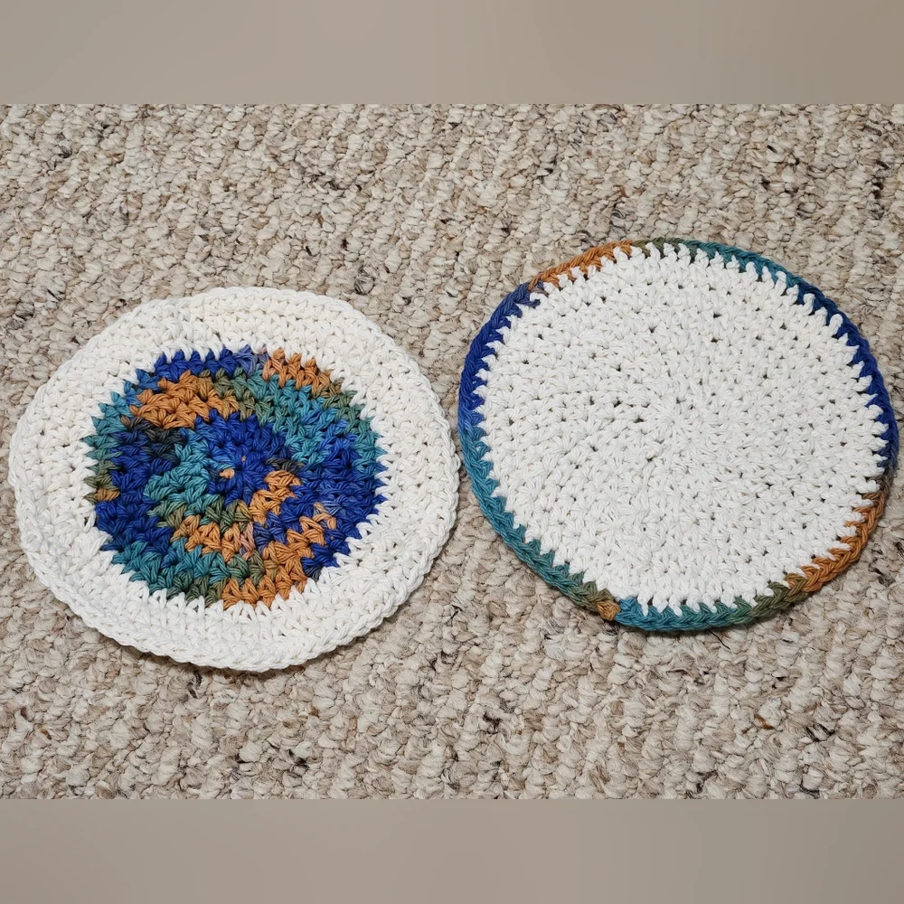 Crochet Capri Ombre Washcloth and Face Disc Set